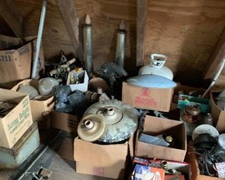 vintage lights and light parts