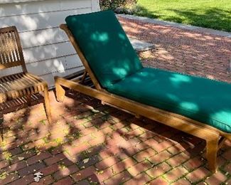 Again, more teak furniture - two additional side chairs, a love seat, coffee table and a chaise lounge with cushion.  This is marvelous quality.
