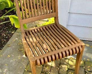 Again, more teak furniture - two additional side chairs, a love seat, coffee table and a chaise lounge with cushion.  This is marvelous quality.