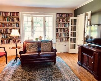 Here's a shot from a different angle.  Also a large screen TV and Media Cabinet/Console