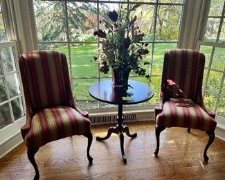 These two Chippendale Style Chairs are Harden with Beautiful Round Chippendale Table.