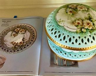 This piece of porcelain is featured in the accompanying magazine.  The piece was hand-painted by an artist from Naperville.  This piece was featured in this nationwide magazine - it's called "Yellow Roses"