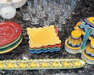 Here's that cute little art pottery olive tray.