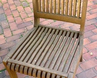 Again, more teak furniture - two additional side chairs, a love seat, coffee table and a chaise lounge with cushion.  This is marvelous quality.