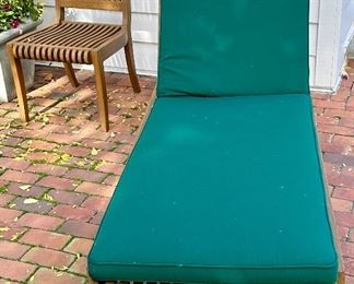 Again, more teak furniture - two additional side chairs, a love seat, coffee table and a chaise lounge with cushion.  This is marvelous quality.