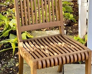 Again, more teak furniture - two additional side chairs, a love seat, coffee table and a chaise lounge with cushion.  This is marvelous quality.