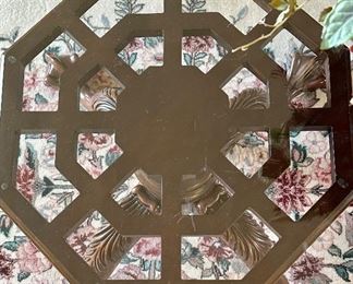 Council Craftsman Round Beveled Glass Coffee Table with Mahogany Base, Ball and Claw Feet