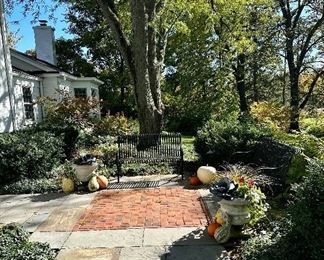 Entrance to the Home is decorated for the Fall.  No Planters or Plants are for sale