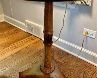 Milling Road for Baker Round Side Table Made in Italy.  Just gorgeous, Distressed and will go with every decor.