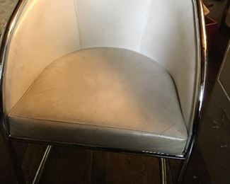 Mid Modern Chrome Chairs .So Far Three. Hoping A Fourth Will Show Up