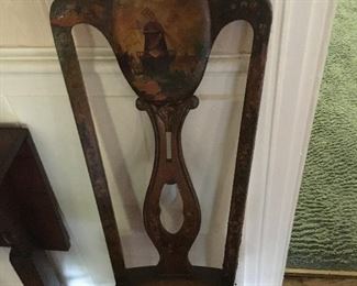 Great Art Noveau Hand Painted Ladies Slipper Chair