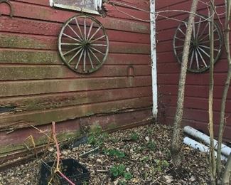 Pair Of Great Old Wagon Wheels