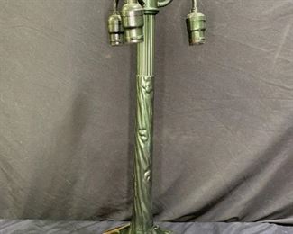 Vintage L&L WMC Tiffany Tree Style Base 3-Light Green