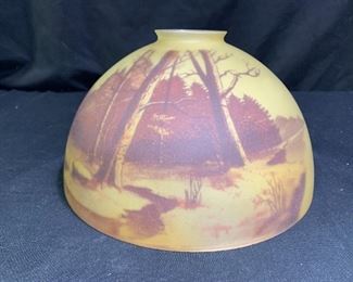 Satin Amber Woodland Painted Shade