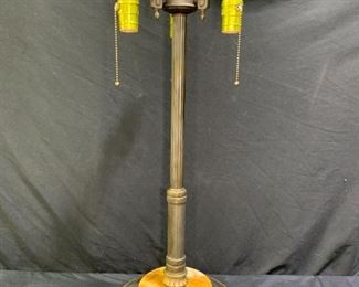 Italian Rococo Style Marble Base 3-Light Lamp