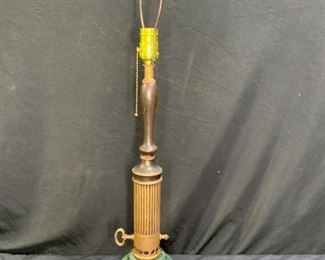 Vintage Marble & Brass Table Lamp