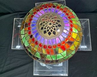 Stained Leaded Glass Collectible Car Shade