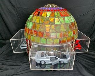 Stained Leaded Glass Collectible Car Shade