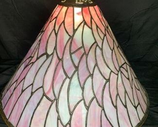 Pink Leaded Handmade Glass Shade