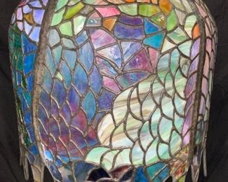Extra Large Wisteria Leaded Stained Glass Shade
