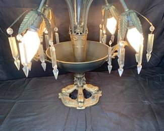 Epergne Tulip Centerpiece Banquet Art Nouveau Lamp