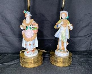 Pair of Japanese Porcelain Table Lamps