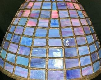 Blue & Purple Leaded Glass Shade