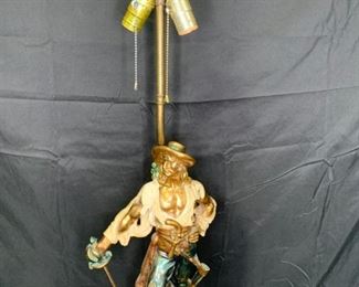 Antique Swashbuckler Pirate Table Lamp