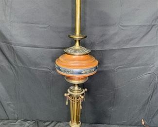 Mid-Century Stiffel Brass & Wood Table Lamp