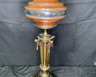 Mid-Century Stiffel Brass & Wood Table Lamp