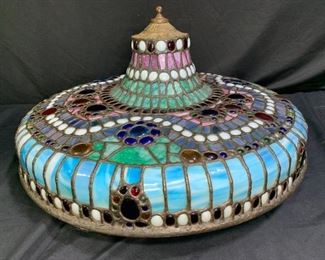 Multi-color Slag Glass Shade