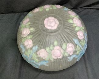 Antique Reverse Painted Frosted Ceiling Shade