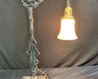 Victorian Industrial Iron Bridge Table Lamp