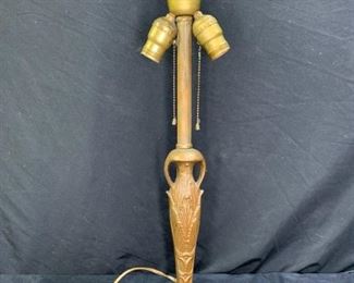Art Nouveau Gold-toned Lamp Base