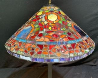 Multi-color Stained Leaded Glass Shade