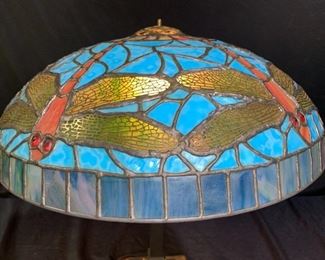 Blue Leaded Glass Dragonfly Shade
