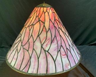 Pink Leaded Handmade Glass Shade
