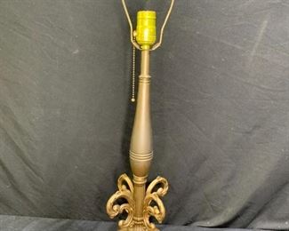 Antique Footed Scrolled Table Lamp Base