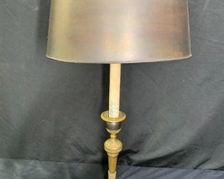 Antique 2-Light Library Lamp w/Shade