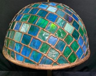 Blue Pasquine Leaded Glass Shade