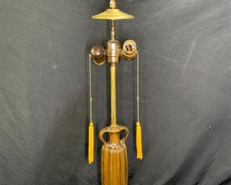 Vintage Brass Deco Urn Style Lamp Base
