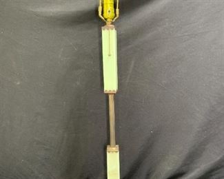 Nouveau Green Jadeite Pillar Lamp
