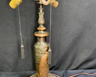 Victorian Cast Gilded Peacock 3-Light Lamp Base