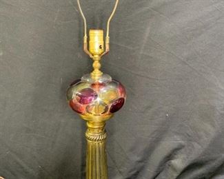 Mid-Century Stained Bubble Glass Lamp Base