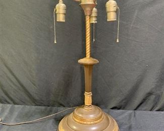 Antique 3-Light Rococo Style Table Lamp