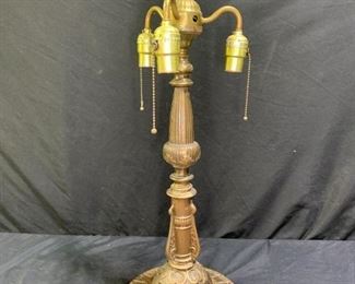 Antique Nouveau 3-Light Tall Table Lamp