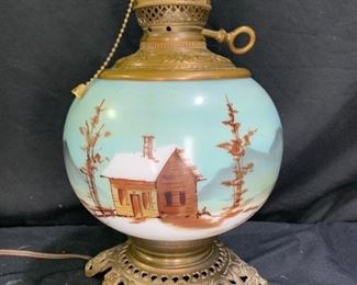 Converted Oil Parlor Lamp Base
