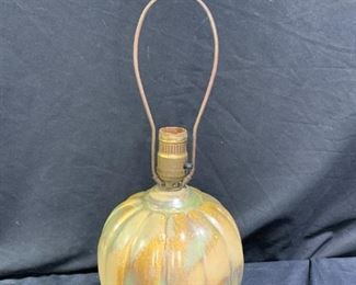 Vintage Glazed Pottery Table Lamp Base