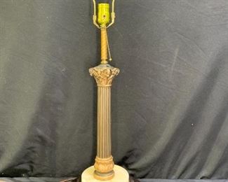 Footed Marble Table Lamp