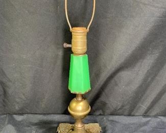  Vintage Green Bakelite Table Lamp